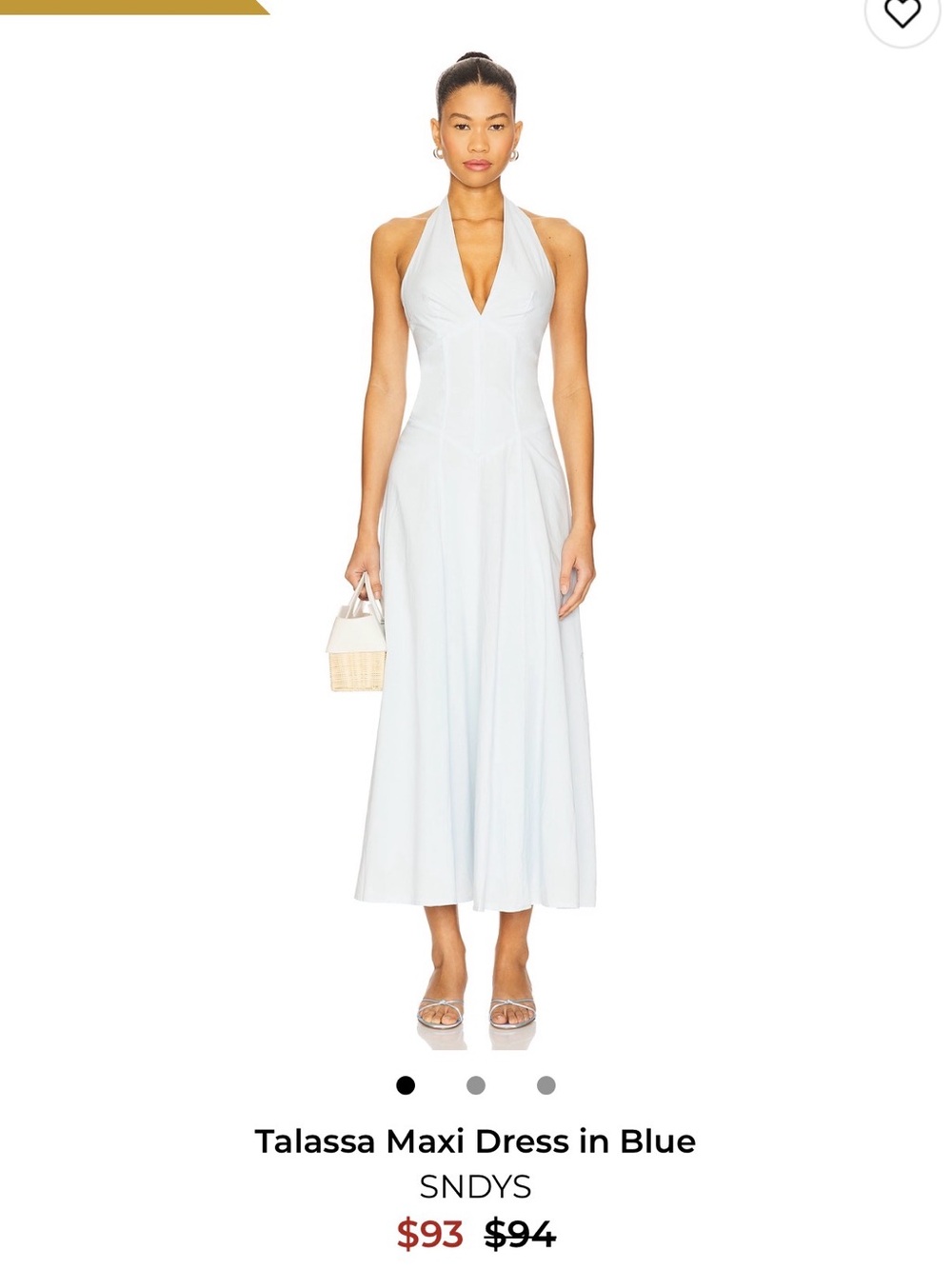 Halter Maxi Dress in Pale Blue